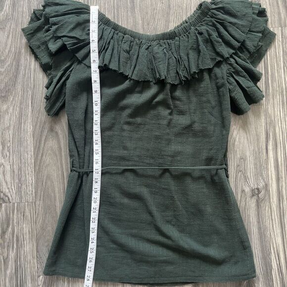 Sir The Label Revolve Chessa Strapless Ruffle Mini Dress Green Size US 4 - Picture 5 of 7
